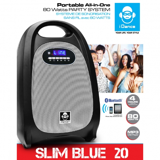 iDance Speakers Slim Blue 20