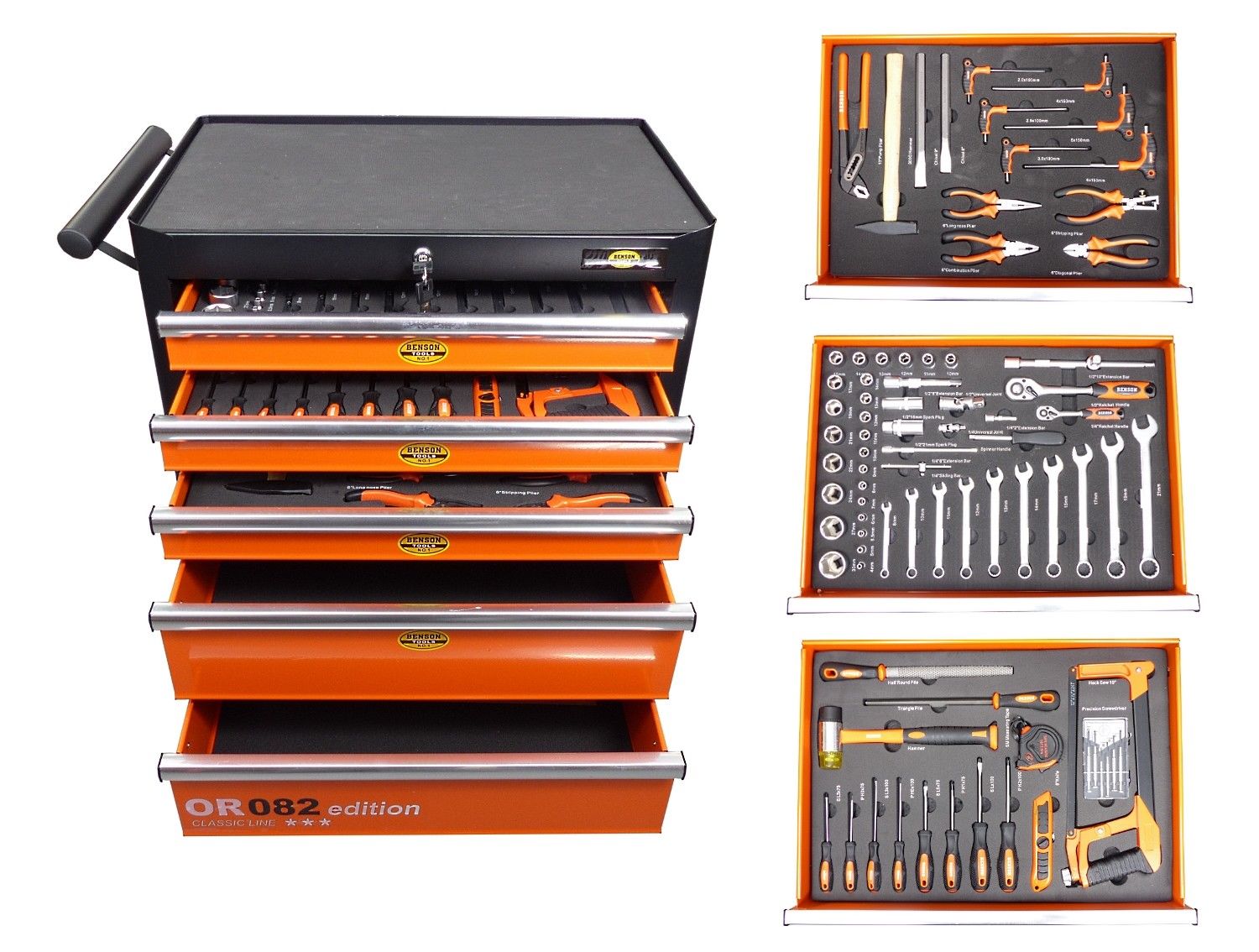 Gereedschaptrolley, gevuld