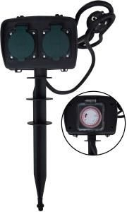 (Tuin-) Stekkerdoos met schakelklok