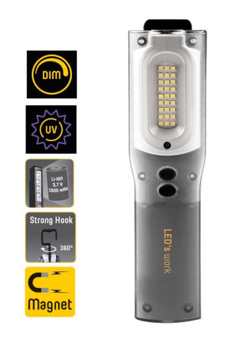 Werk-/looplamp  1000Lm, oplaadbaar.