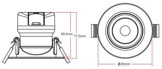 LED plafondspot, 5watt