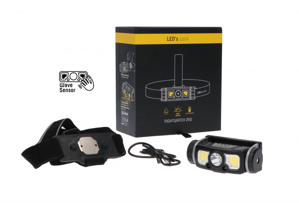 Oplaadbare hoofdlamp 250 lumen