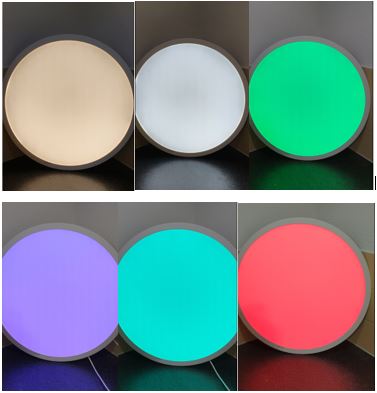 XXL rond opbouwpaneel, RGB