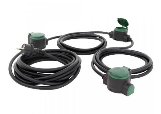 Verlengkabel met 3 contacten.